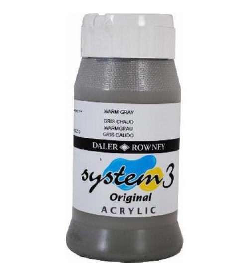 Daler Rowney System3 500 ml Akrilik Boya 078 Warm Grey 